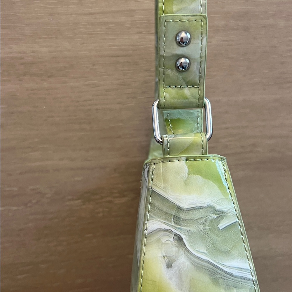 Green Marble Pattern Shoulder Bag - image 5